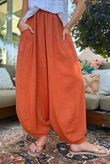 Sandbar Linen Blend Bloom Barrel Pant Rust Due approx 1 week
